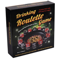 Juego de ruleta para beber en casino - 16 vasos de chupito - ¡Haz tus apuestas y gira para ganar!