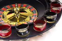 Juego de ruleta para beber en casino - 16 vasos de chupito - ¡Haz tus apuestas y gira para ganar!