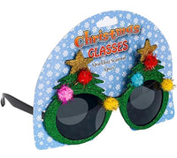 Christmas Tree Sunglasses - Holiday Shades - Sparkling Seasonal Glasses - GaG