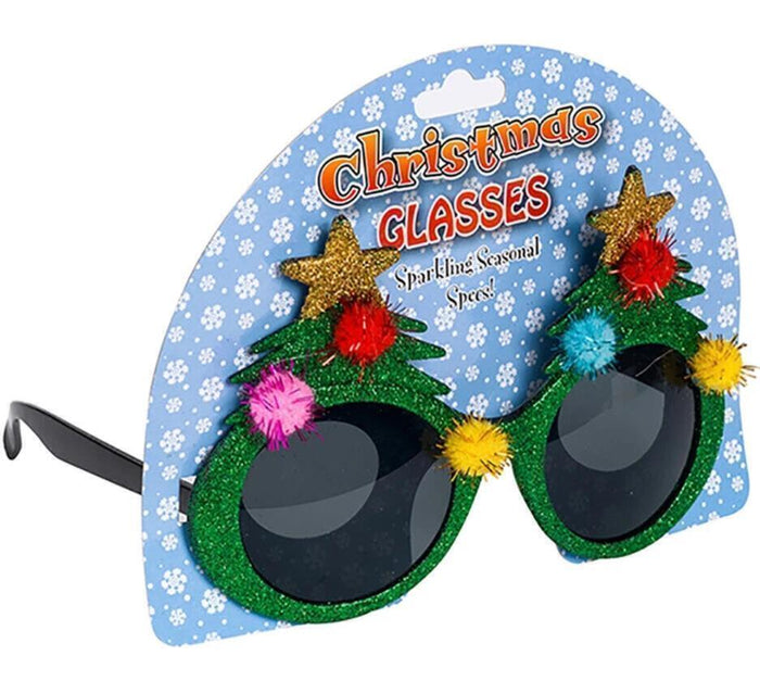 Lunettes de soleil pour arbre de Noël - Nuances de vacances - Lunettes saisonnières étincelantes - GaG