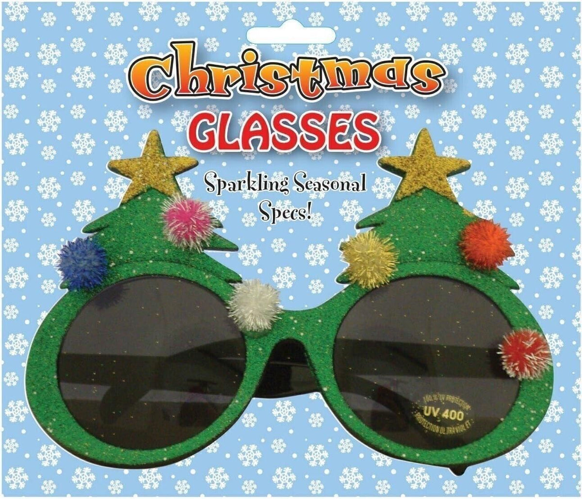 Christmas Tree Sunglasses - Holiday Shades - Sparkling Seasonal Glasses - GaG