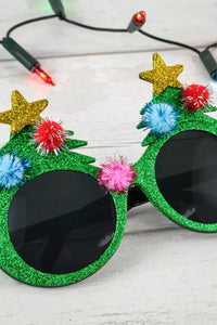 Lunettes de soleil pour arbre de Noël - Nuances de vacances - Lunettes saisonnières étincelantes - GaG