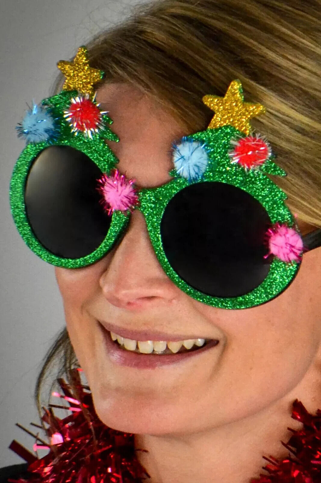 Lunettes de soleil pour arbre de Noël - Nuances de vacances - Lunettes saisonnières étincelantes - GaG