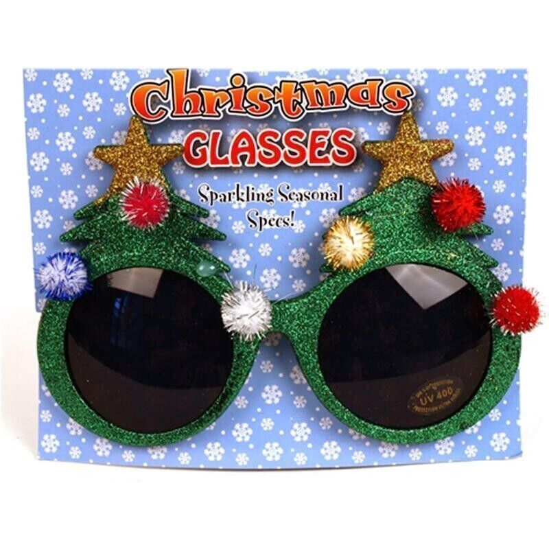 Lunettes de soleil pour arbre de Noël - Nuances de vacances - Lunettes saisonnières étincelantes - GaG