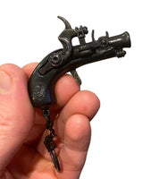 6 porte-clés vintage en métal moulé sous pression pour pistolet - assortiment moulé sous pression des années 80 