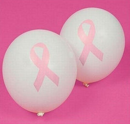 48 GLOBOS ~ Cinta rosa para concientización sobre el cáncer de mama, decoraciones para fiestas (4 dz)