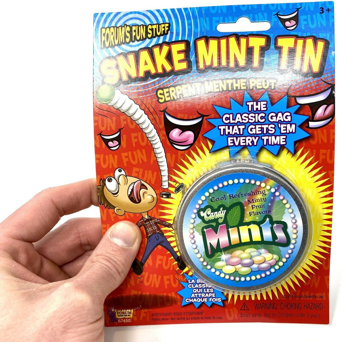 PRANK SNAKE CANDY MINT TIN - Funny Jumping Spring - GaG Joke Prank Nouveauté Jouet