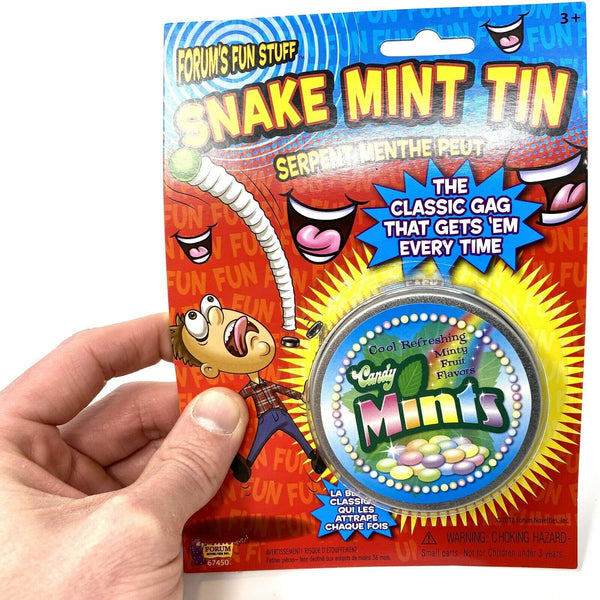 PRANK SNAKE CANDY MINT TIN - Divertido salto de primavera - GaG Broma Novedad Juguete