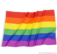 Rainbow Flag 3x5 FT Polyester Flag Gay Pride Lesbian Peace LGBT Flag w/ Grommets