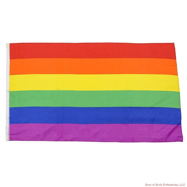 Bandera del arco iris Bandera de poliéster de 3x5 pies Orgullo gay Lesbiana Paz Bandera LGBT con ojales