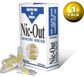 1 Pack Nic Out Cigarette Disposable Smoking Filter Holders (30 filters)
