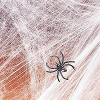 12 Bags  Stretchable Spider Web Webbing Cobweb Halloween Props w Spiders  (1 dz)