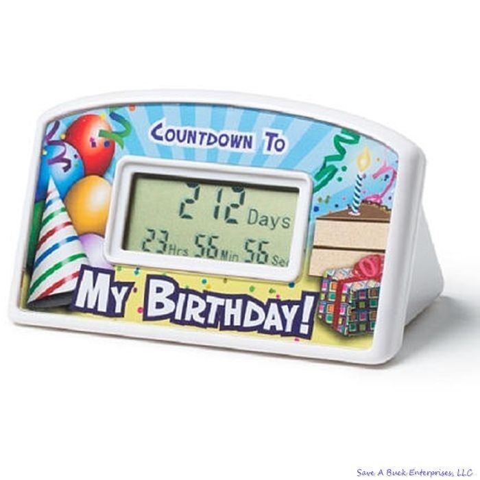 Joyeux anniversaire compte à rebours bureau minuterie horloge Gag cadeau enfants à adultes - BigMouth