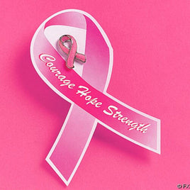 12 pines de purpurina de metal rosa para concientización sobre el cáncer de mama