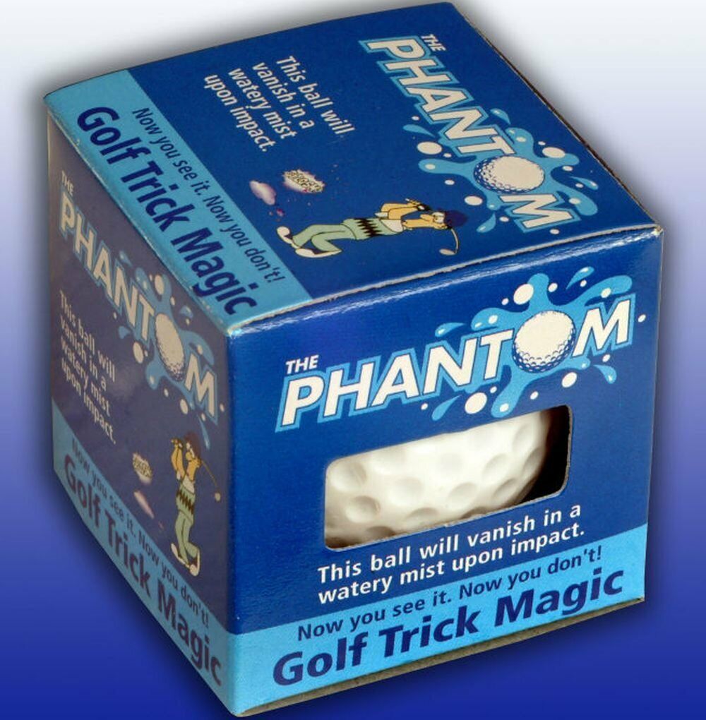 4 Assorted Trick Prank Golf Balls ~ Exploding,Wobble,Mist,Streamer (1 of each)