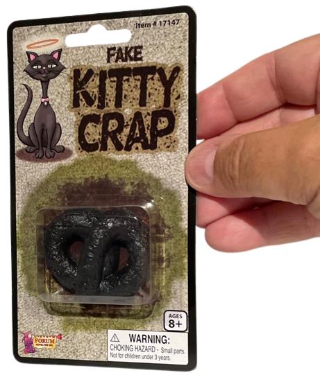 Gross FAKE KITTY CRAP Rubber Dog Cat Poop Poo Turd Joke Prank Funny Gag Gift Toy