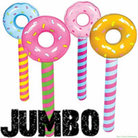 4 JUMBO ~ Inflable Donut Lollipop Wonka CANDYLAND Inflar Piscina Flotador Fiesta Juguete