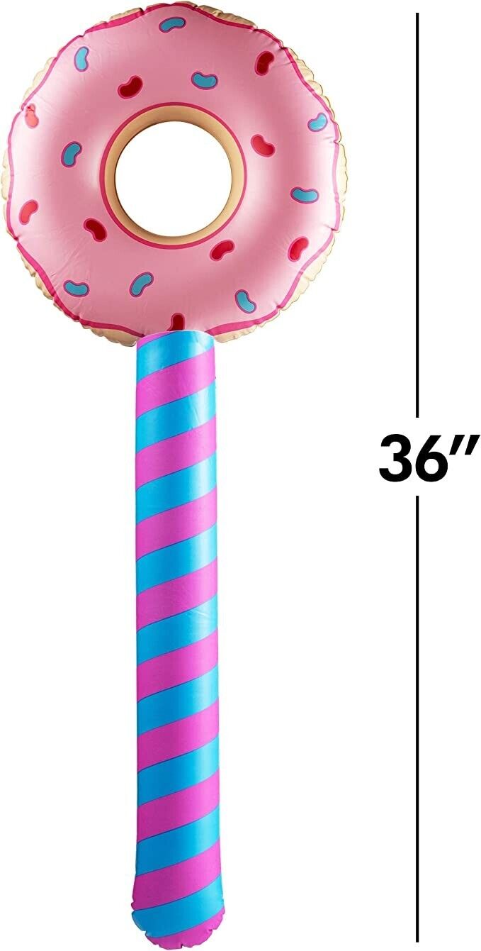 4 JUMBO ~ Sucette gonflable Donut Wonka CANDYLAND Gonflez le jouet de fête de flotteur de piscine