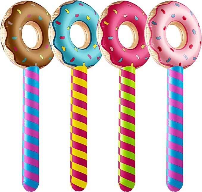 4 JUMBO ~ Sucette gonflable Donut Wonka CANDYLAND Gonflez le jouet de fête de flotteur de piscine