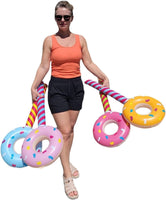 4 JUMBO ~ Sucette gonflable Donut Wonka CANDYLAND Gonflez le jouet de fête de flotteur de piscine