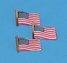 24 Patriotic USA Flag clutch pins - New