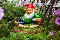 El gnomo de jardín borracho y con resaca - Divertida estatua al aire libre - BigMouth Inc