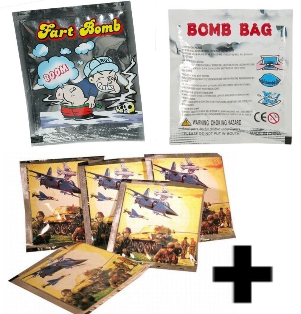 10 SACS DE BOMBES PUANTES FART + 10 BOMBS DE GUERRE