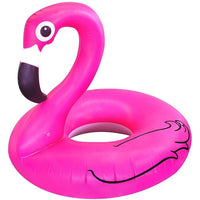 Flotador inflable gigante para piscina de flamenco rosa, balsa inflable de 4 pies de ancho, juguetes de boca grande