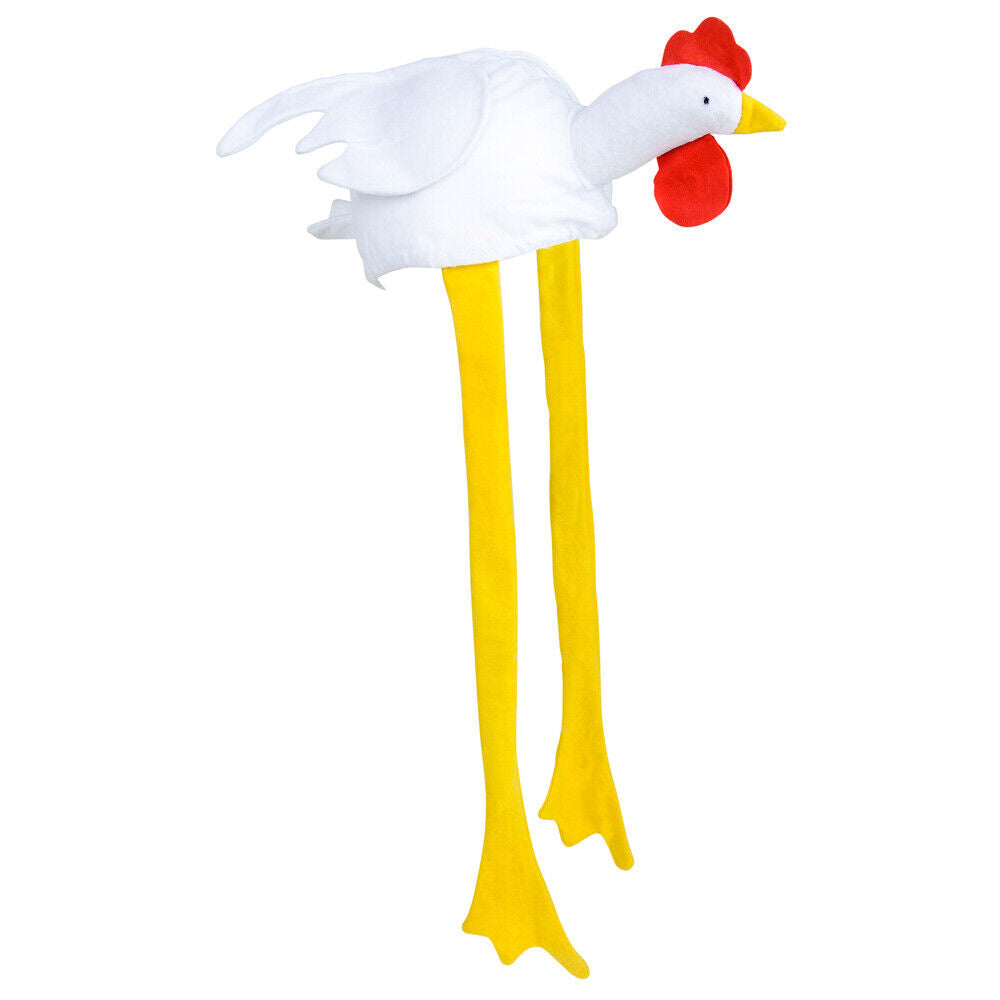 12 Chicken Hats - Comical Costume Accessory - Fun Party Prop Joke Gag Cap Mask