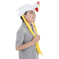 12 sombreros de pollo - Accesorio de disfraz cómico - Gorro de broma divertido para fiesta Mascarilla
