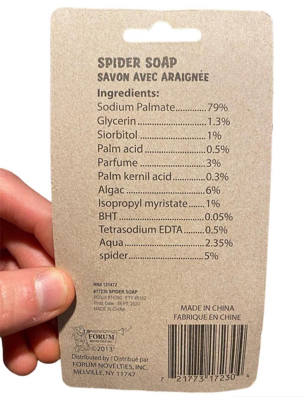 Spider Soap Bar - Jokes, Gags, Pranks - Showering will never be the same!