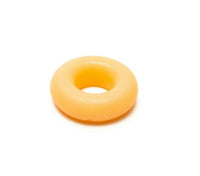 Image of a single orange rubber ring or doughnut-shaped object on a plain white background, resembling the playful MINI MICRO ITTY-BITTY Willy Weener Soap – perfect for personal hygiene or as a hilarious gag gift.