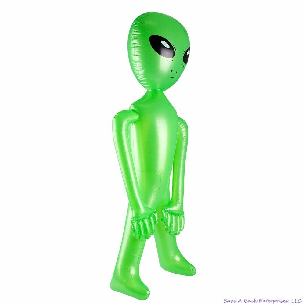 Huge 72" inch Green Alien Inflatable - 6 Foot Blow Up Prop Birthday Party Gift