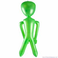 Enorme alienígena verde inflable de 72 pulgadas, regalo de fiesta de cumpleaños con accesorio inflable de 6 pies