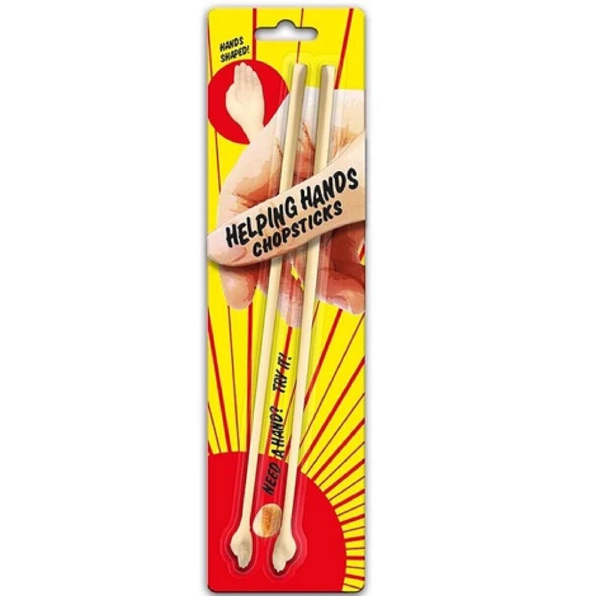 Helping Hands Chopsticks -  Reusable Plastic Tiny Hands - Trick GaG Joke Novelty