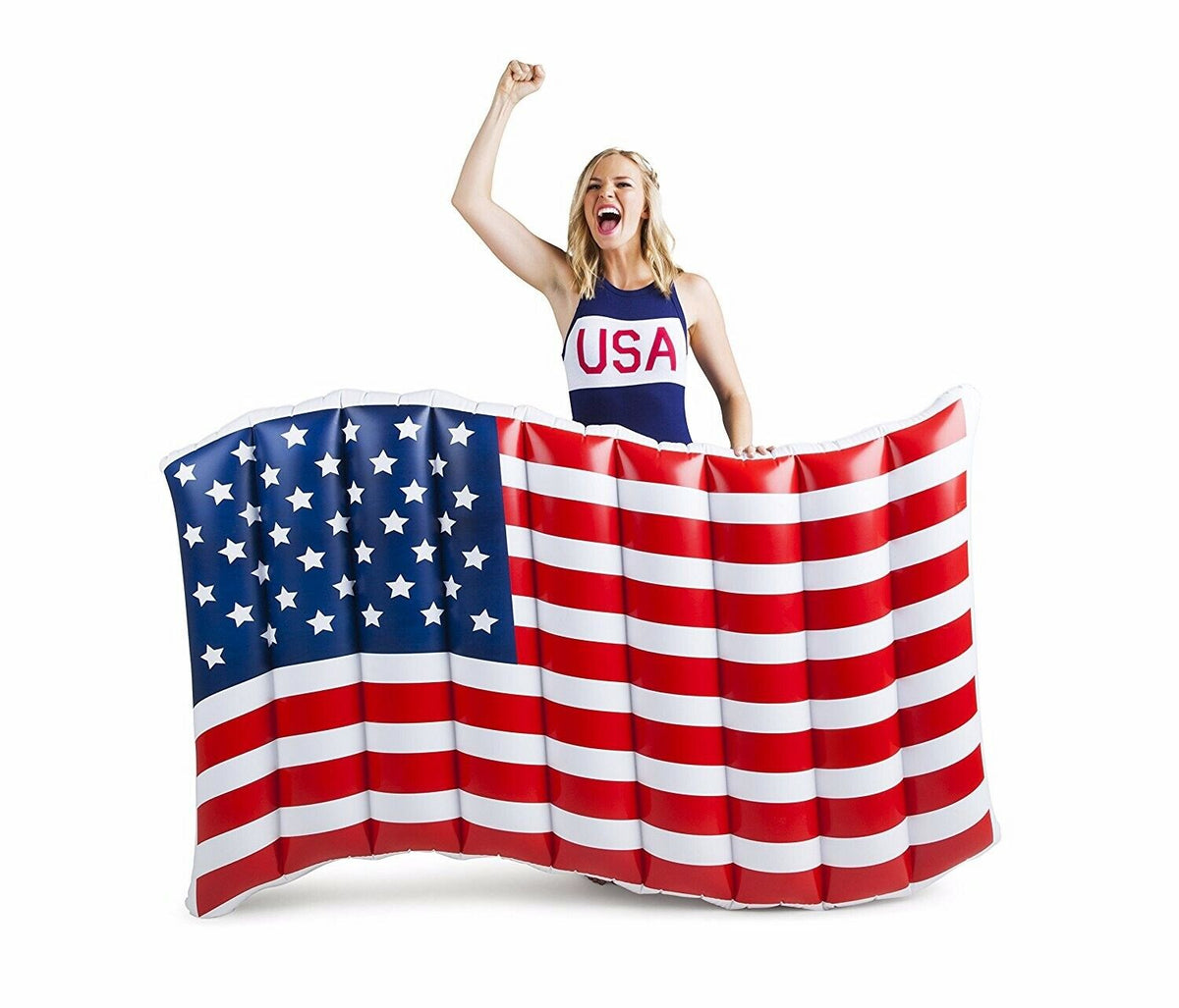 BigMouth Inc - 5 FT USA AMERICAN WAVING FLAG Inflatable Swimming Pool Float Raft