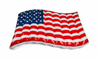 BigMouth Inc - Balsa flotante inflable para piscina con bandera estadounidense ondeante de EE. UU. De 5 pies