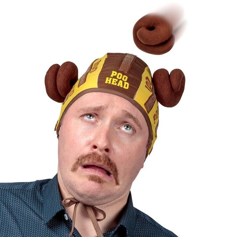 Pass the Poop Tossing Game - Poo Fart Head Hat GaG Joke Funny Novelty Play Toy