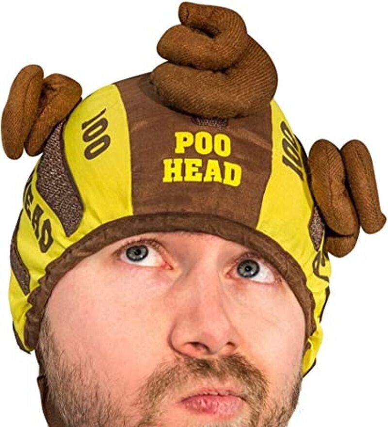 Pass the Poop Tossing Game - Poo Fart Head Hat GaG Joke Funny Novelty Play Toy