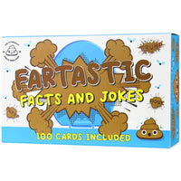 100 Fartastic Facts &amp; Jokes Trivia Playing Cards - Juego de juguete Fart Poop Turd Gag