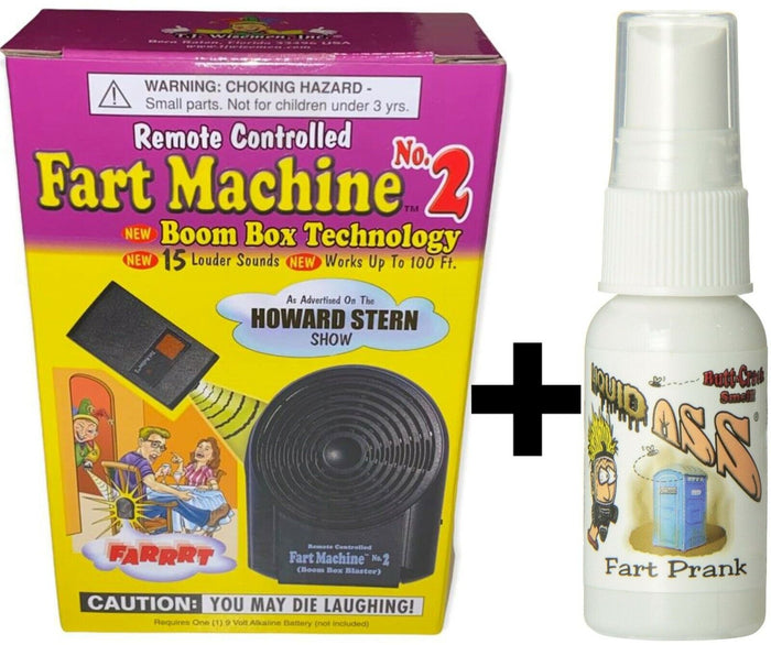 1 Fart Machine #2 avec télécommande + 1 Flacon Spray Liquid Ass Stink Bomb ~ COMBO !