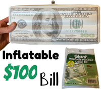 INFLATE - INFLATION! Giant $100 Hundred Dollar Inflatable Money Bill Funny Prop