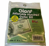 INFLATE - INFLATION! Giant $100 Hundred Dollar Inflatable Money Bill Funny Prop