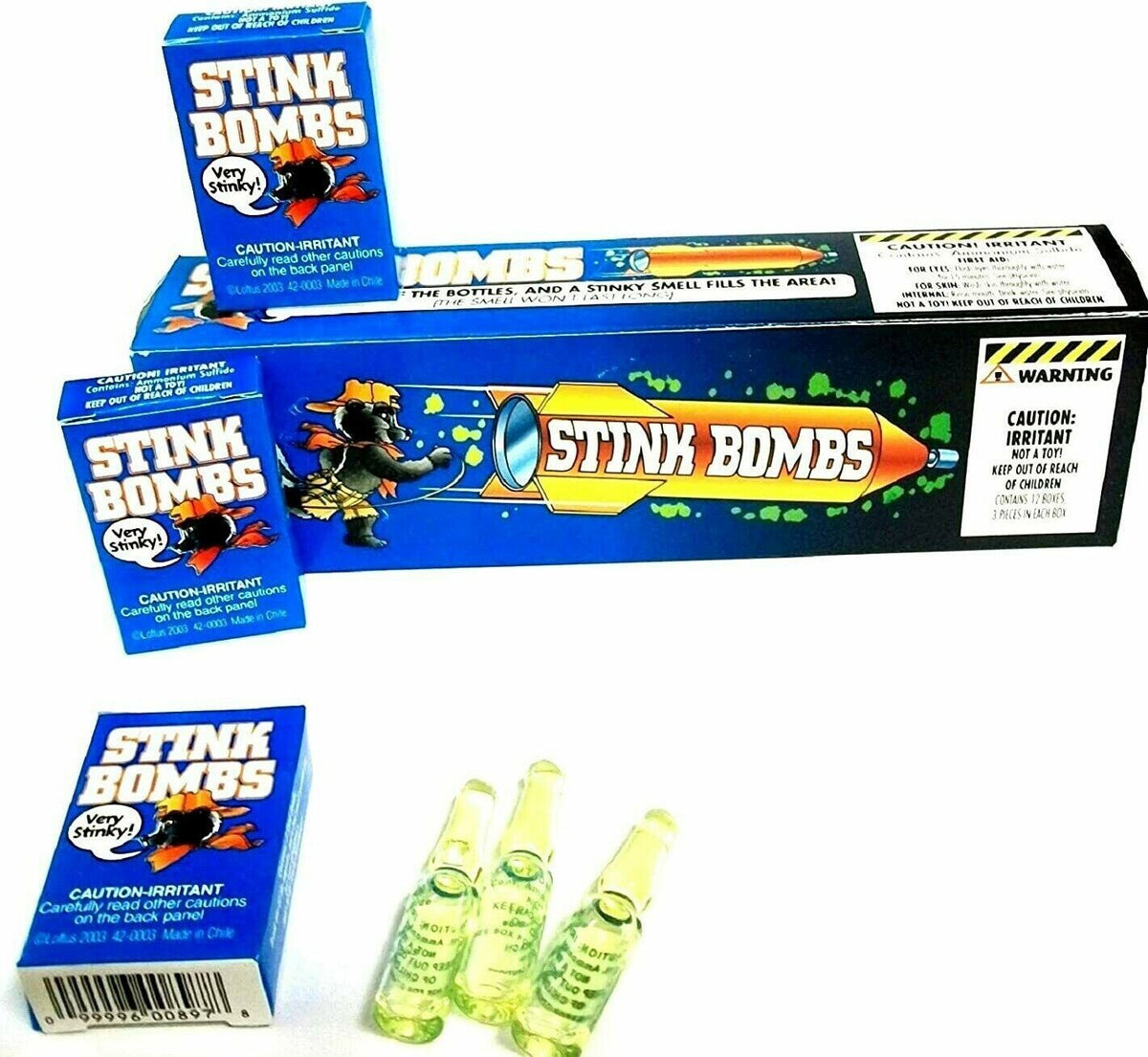 36 Glass Stink Bombs - Stinky Smelly Odor Prank Joke Gag Gift