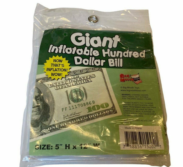 10 Giant Party Inflatable $100 Hundred Dollar Money Bills - Gag Joke Fun Toys