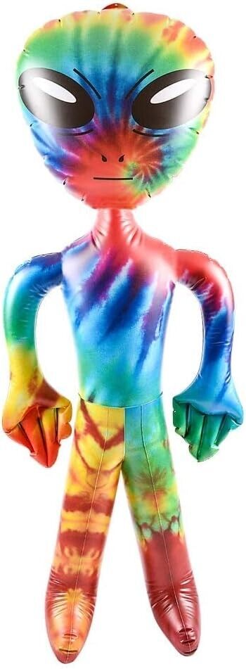 GÉANT 63 "TIE DYE ALIEN GONFLABLE BLOW UP PROP UFO GAG CADEAU JOUET