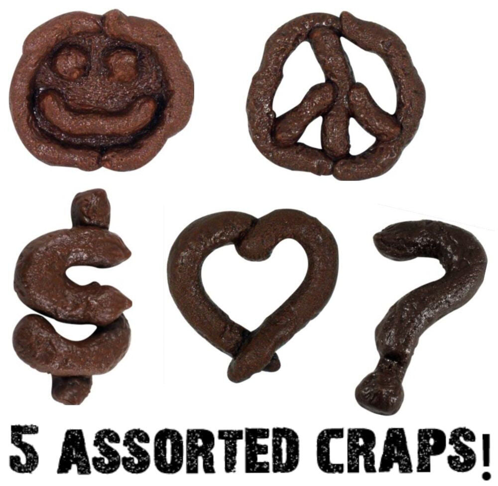 5 PREMIUM HIGH QUALITY Fake Poop Crap Turds - Looks incredibly real! GaG Joke