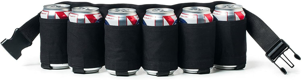 Redneck Lot de 6 ceintures pour canettes de bière et de soda - NOIR