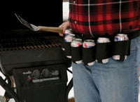 Redneck 6 Pack Beer & Soda Can Holster Belt - BLACK