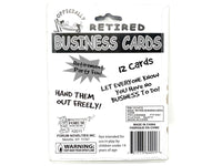 Paquete de 12 tarjetas de visita para jubilados - Over The Hill - Regalo divertido de broma GaG